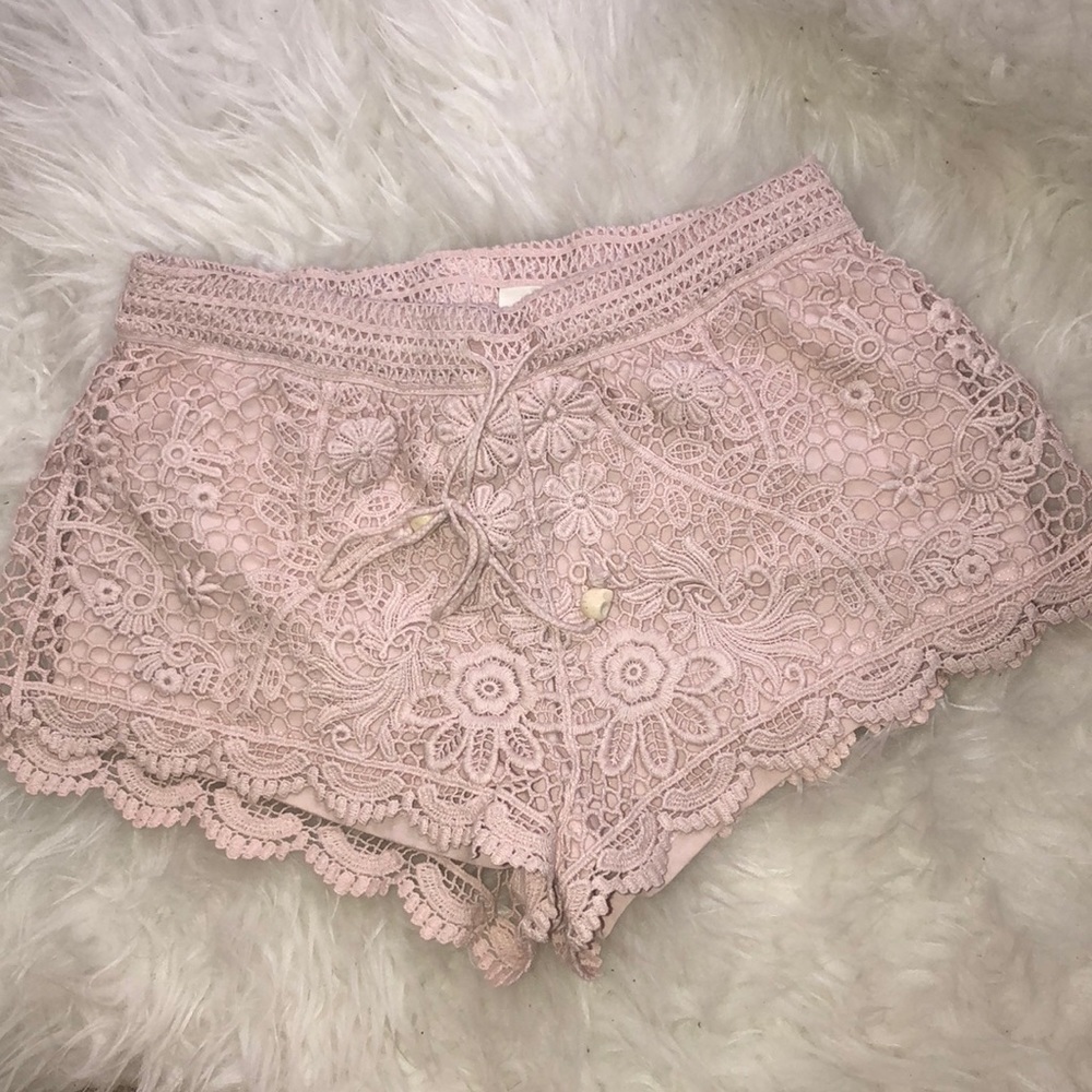 H&M conscious collection crochet pink shorts - Picture 3 of 5